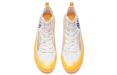 Anta Canvas High 'white Yellow Blue' In Neutral