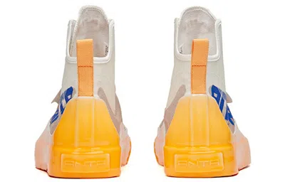 Anta Canvas High 'white Yellow Blue' In Neutral