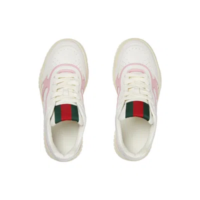 Gucci Women's Re-web Leather Sneakers In Bianco