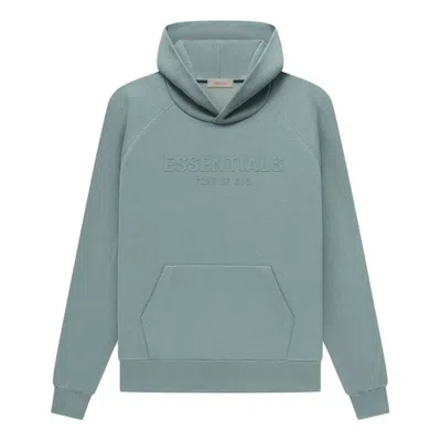 Essentials Fear Of God  Ss23 Waffle Raglan Hoodie 'sycamore' In Green