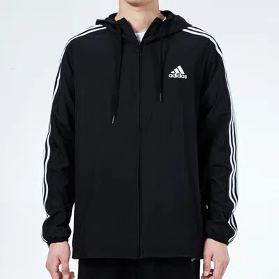Adidas Originals Men's Adidas 3s Wb Training Sports Hooded Logo Jacket Autumn Black