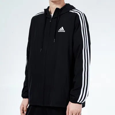 Adidas Originals Men's Adidas 3s Wb Training Sports Hooded Logo Jacket Autumn Black