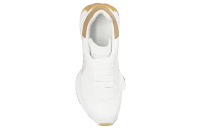 Alexander Mcqueen Sprint Bicolor Logo Retro Runner Sneakers In White