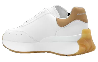 Alexander Mcqueen Sprint Bicolor Logo Retro Runner Sneakers In White