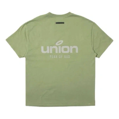 Essentials Fear Of God  X Union La Fw21 Vintage Tee Army In Multi