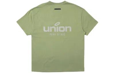 Essentials Fear Of God  X Union La Fw21 Vintage Tee Army In Multi