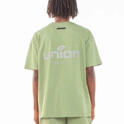 Essentials Fear Of God  X Union La Fw21 Vintage Tee Army In Multi
