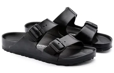 Birkenstock Black Arizona Slide Sandals In Black
