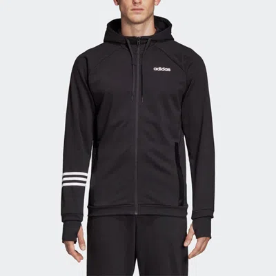 Adidas Originals Adidas Sports Training Knit Hooded Jacket Black