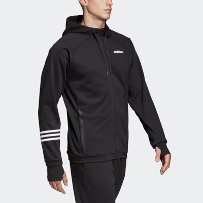 Adidas Originals Adidas Sports Training Knit Hooded Jacket Black