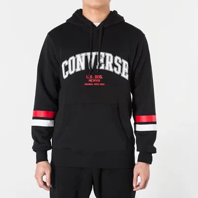Converse Collegiate Text Pullover Hoodie 'black'
