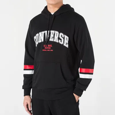 Converse Collegiate Text Pullover Hoodie 'black'