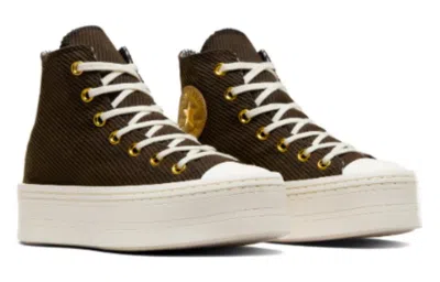Converse (wmns)  Chuck Taylor All Star Modern Corduroy Lift Platform 'fresh Brew' In Green