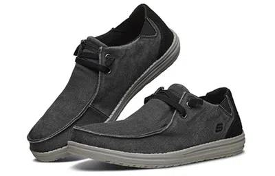 Skechers Melson Leisure Shoes Black In Gray