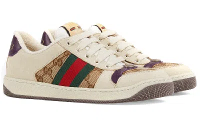 Gucci Screener Low-top Sneakers In Beige