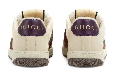 Gucci Screener Low-top Sneakers In Beige