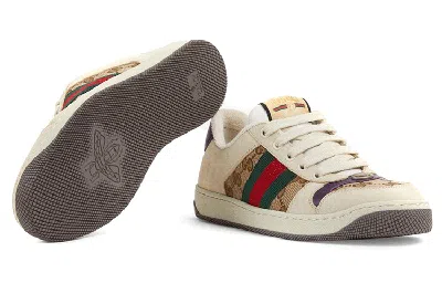 Gucci Screener Low-top Sneakers In Beige