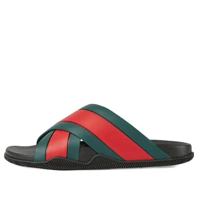 Gucci Web Panelled Slides