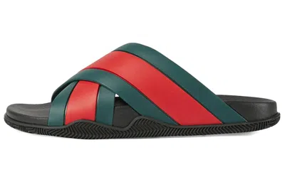 Gucci Web Panelled Slides