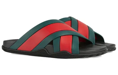 Gucci Web Panelled Slides