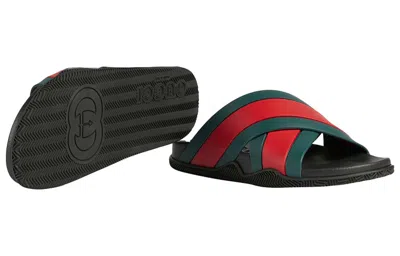 Gucci Web Panelled Slides