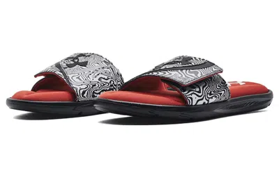 Under Armour Ignite 6 Graphic Strap Slide 'psychedelic Stripe' In Multi