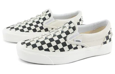 Vans Classic Slip On Sneakers Checkerboard Rhinestone Black In Multi