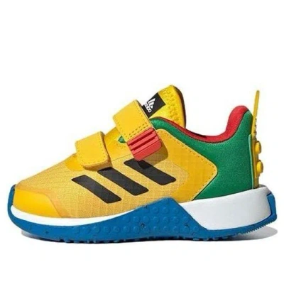 Adidas Originals (td) Adidas Dna X Lego Two-strap Hook-and-loop Shoes 'yellow Black Shock Blue' In Multi