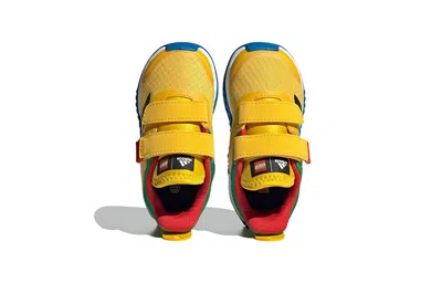 Adidas Originals (td) Adidas Dna X Lego Two-strap Hook-and-loop Shoes 'yellow Black Shock Blue' In Multi