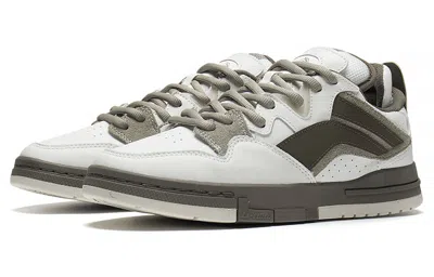 Li-ning Wave Pro 'white Olive Green' In Gray