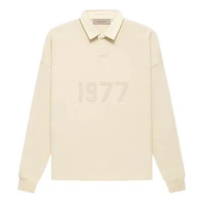 Essentials Fear Of God  Fw22 1977 Henley Rugby Polo 'egg Shell' In White