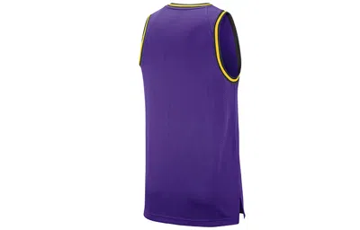 Nike Nba Dri-fit Los Angeles Lakers Sports Basketball Jersey/vest Purple