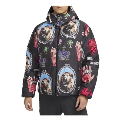 Nike Lebron Therma-fit Down Jacket 'black Multi'