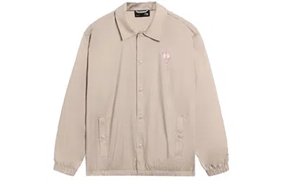 Li-ning Sakura Graphic Jacket 'khaki' In Brown