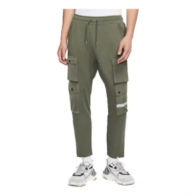 Nike Sportswear City Made Multiple Pockets Reflective Logo Knit Casual Pants Yellow In Green