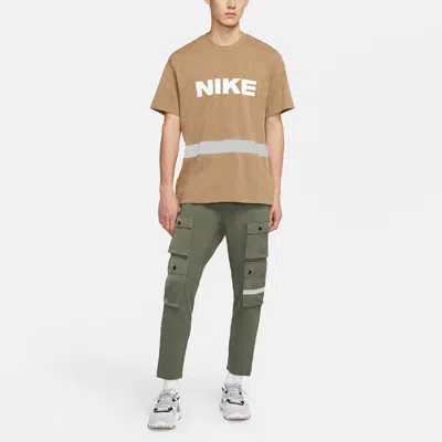 Nike Sportswear City Made Multiple Pockets Reflective Logo Knit Casual Pants Yellow In Green