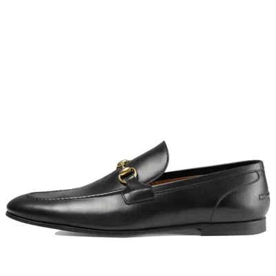 Gucci Men Jordaan Leather Loafers In Black
