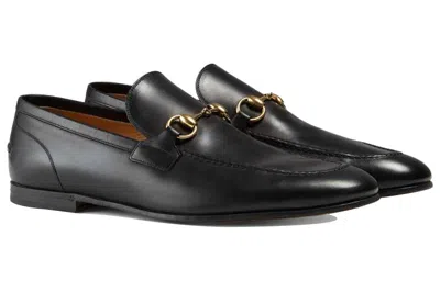 Gucci Men Jordaan Leather Loafers In Black