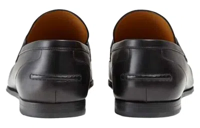 Gucci Men Jordaan Leather Loafers In Black