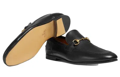 Gucci Men Jordaan Leather Loafers In Black