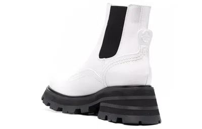 Alexander Mcqueen Multicolor Leather Boot In White