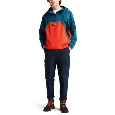 Timberland Pullover Windbreaker Jacket 'blue Orange'