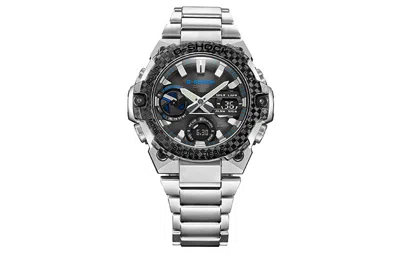 Casio G-shock Analog-digital 'black Silver' In Metallic