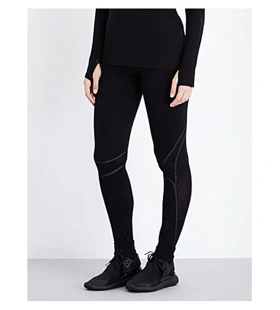 Shop Y-3 Fine Knitted Leggings In Black