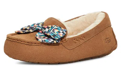 Ugg (wmns)  Ansley Bow Slippers 'tan Blue' In Multi