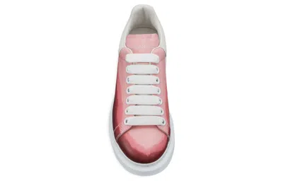 Alexander Mcqueen Oversized Dip Dye Leather Sneakers Pink In Multi