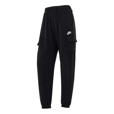 Nike Oversize Fleece Cargo Sweatpants In Black