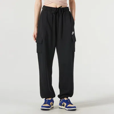 Nike Oversize Fleece Cargo Sweatpants In Black