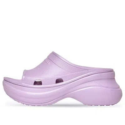Balenciaga Purple Crocs Edition Pool Slides In Purple