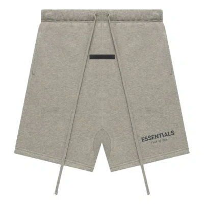 Essentials Fear Of God  Fw21 Sweatshort Dark Heather Oatmeal In Gray